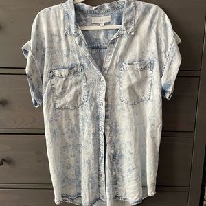 Acid Wash Button Up